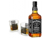 Jack Daniel's Metal Box, 2 Glasses